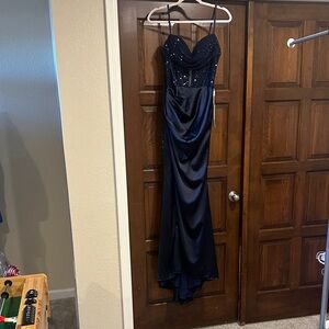 Elegant Navy Evening Dress/ prom gown